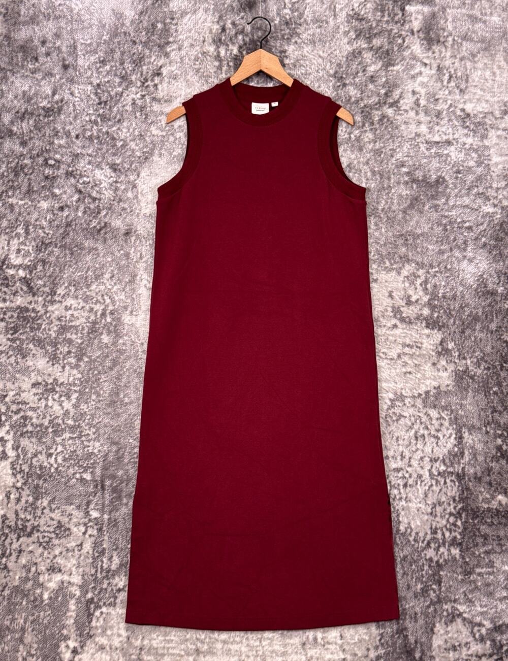 New Varley Beatrice Sleeveless Sweater Midi Dress Medium Womens Doublesoft Red